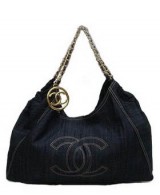 Replica Chanel Denim Shopper handbag with Gold hardware 35462 On Sale